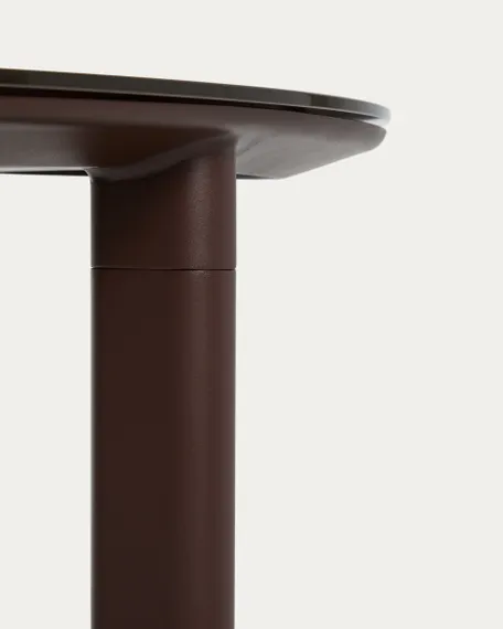 Уличный стол Erice из алюминия и закаленного стекла коричневого цвета, 180 x 90 см