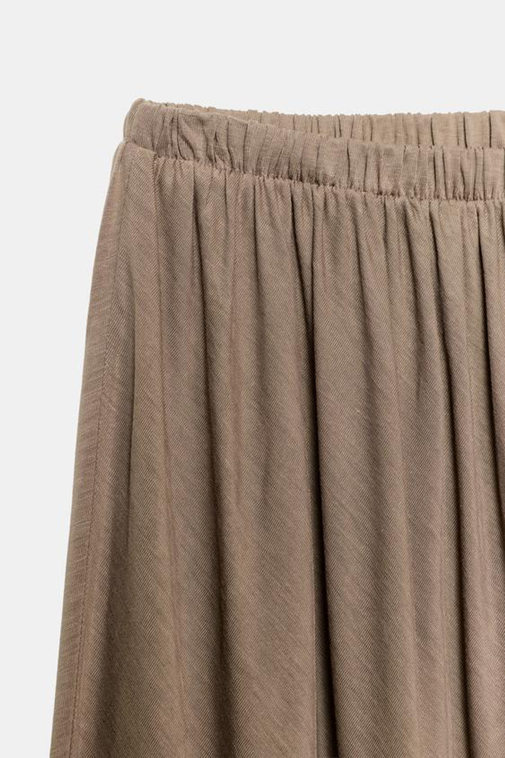 ZARA СТРУЯЩИЕСЯ БРЮКИ БЭГГИ, ПЕСОЧНЫЙ