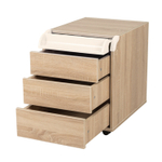 Тумба Дэми на колёсиках с 3 ящиками и органайзером для канцелярии (ТУВ.08)