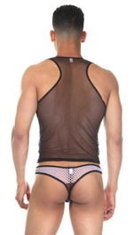 Стильный мужской комплект: майка и трусы (Размер: L-XL) (Цвет: черный с белым)