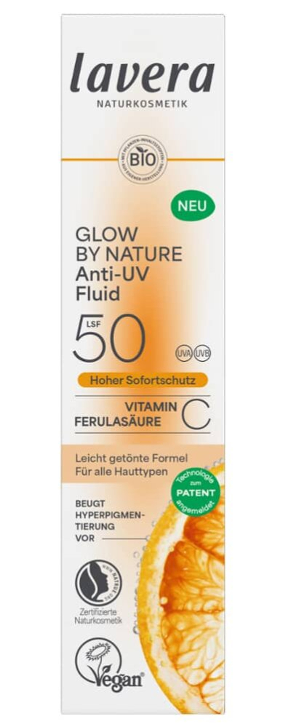 УФ-фильтр Lavera Glow Anti-UV Fluid SPF50, 40 мл
