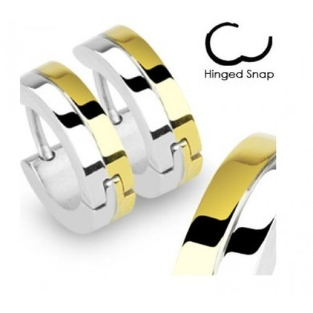 Серьги золотисто-серебристые SPIKES SE2127