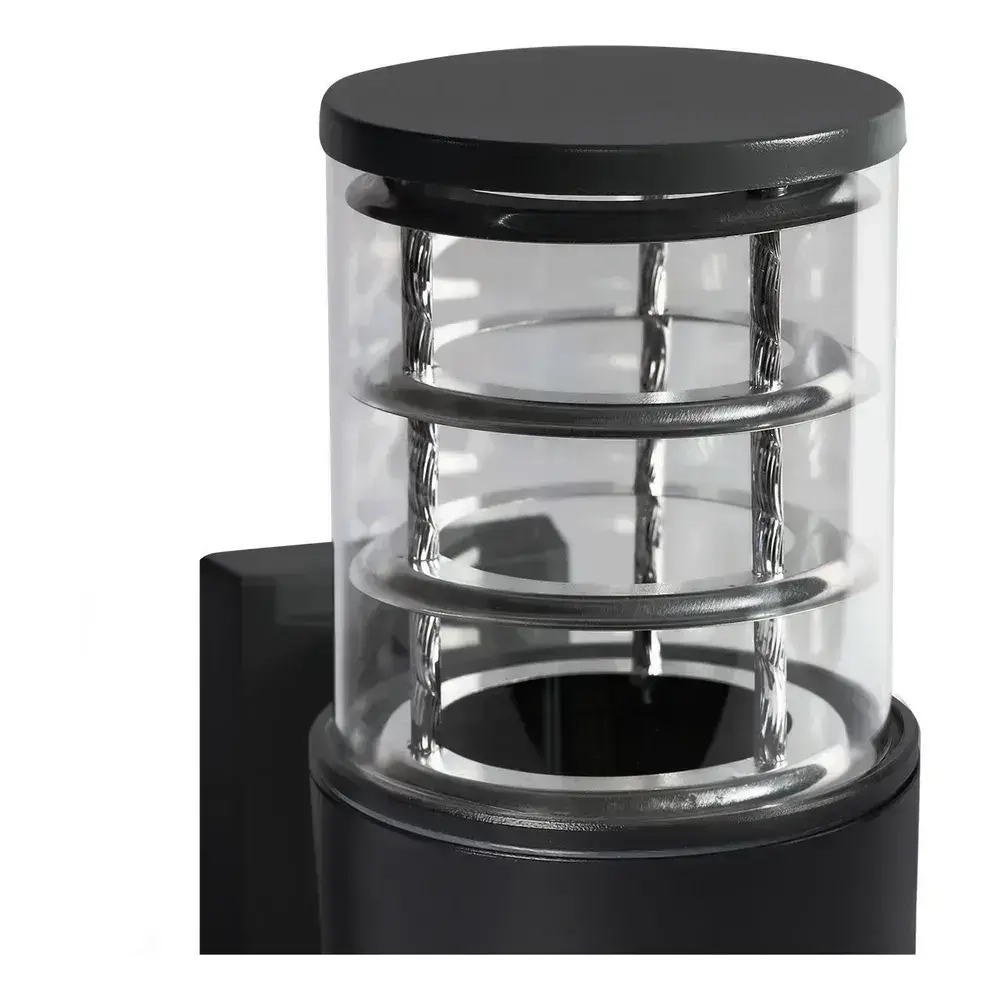 Светильник фасадный архитектурный уличный односторонний под лампу с цоколем Е27. Черный корпус