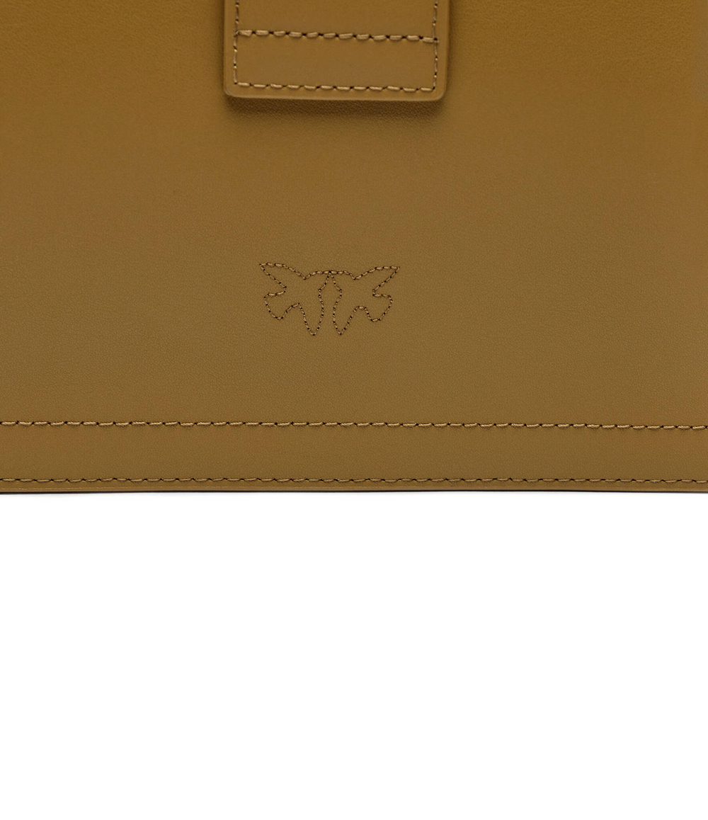 Кожаная сумка-мессенджер love one classic Pinko - оливковый(100053 A0F1)