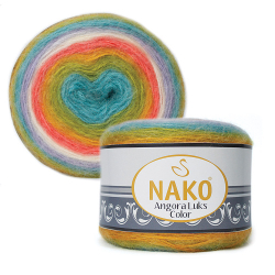 Пряжа Angora Luks Color, 150г, 810м, 80%акрил,15%шерсть, 5%мохер (цена за 1шт)