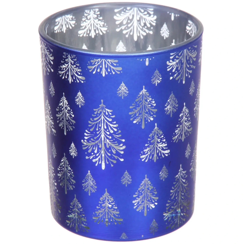 Подсвечник «Сказочная метель» 10*12,5 см, Синий