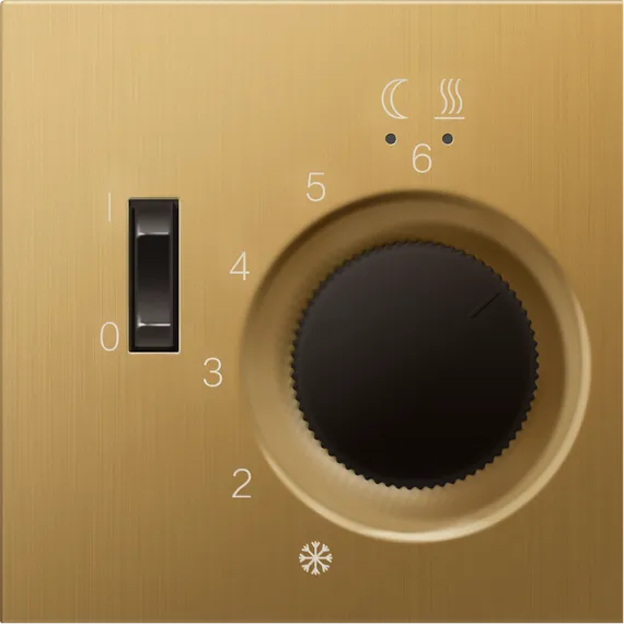 Donel R98 METAL матовое золото накладка для регулятора тёплого пола DTEF231, серия DA