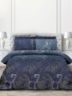 Простынь на резинке перкаль Сказка "Утренняя звезда" 90x200 см