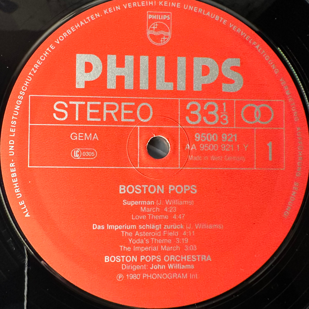 Boston Pop Und John Williams ‎– Boston Pops (Германия 1980г.)