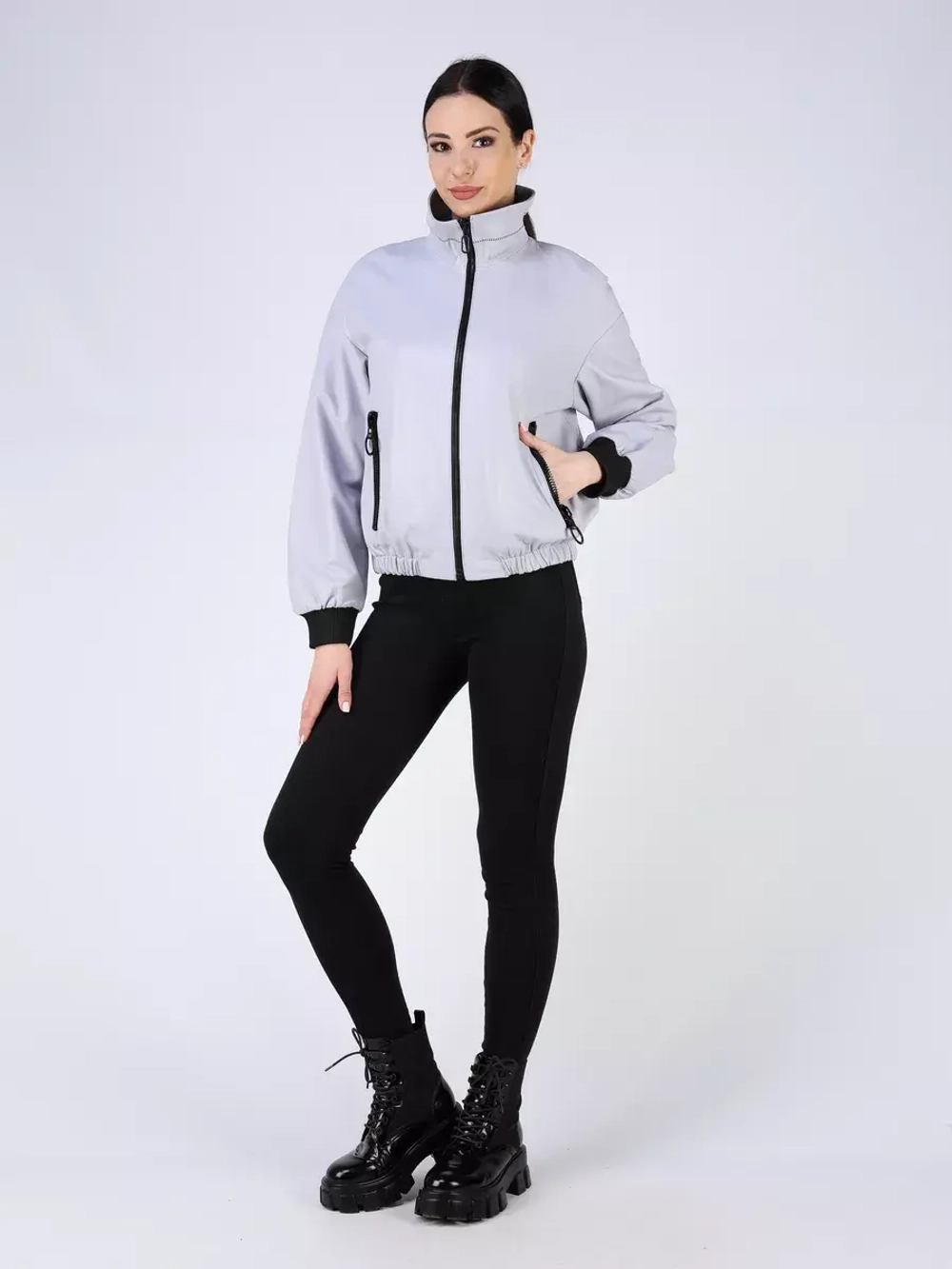 Кожаная куртка демисезонная бомбер