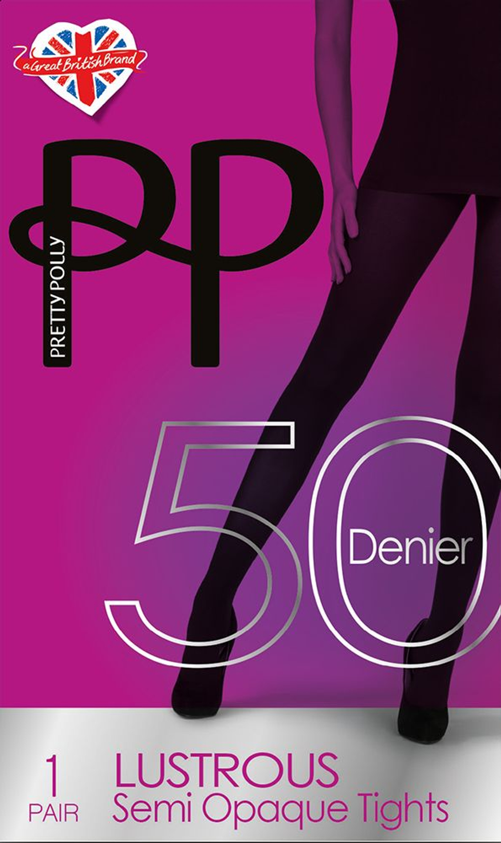 Блестящие непрозрачные колготки (Размер: M-L) (Цвет: темно-серый)