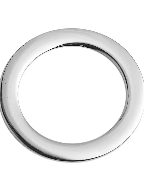 Кольцо декоративное (плоский круг), Италия, 37 мм, металл, серебро