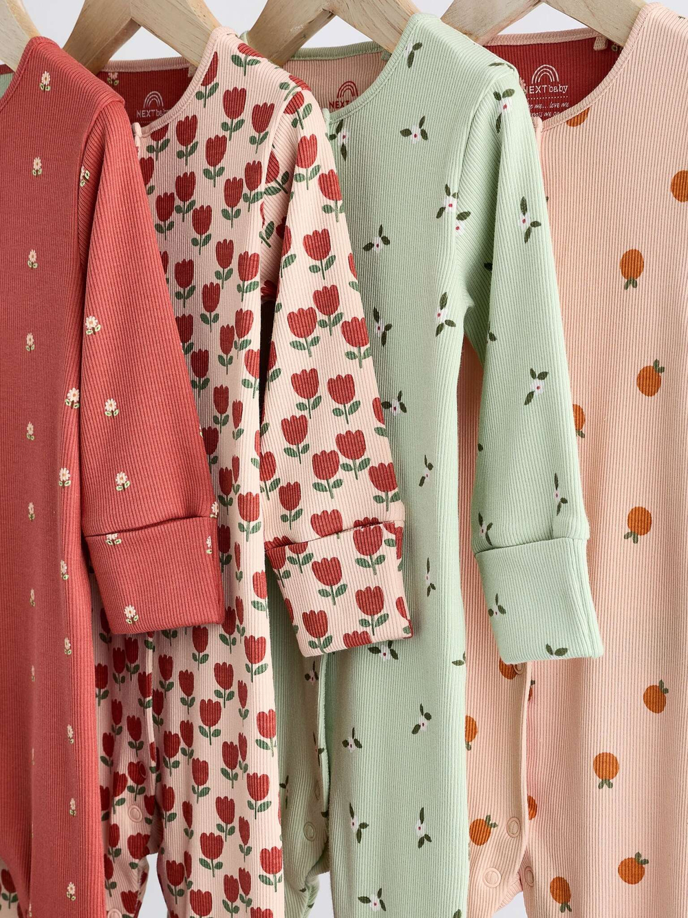 Комбинезон / Cлип для малышей Next B42-918, 4 шт., Зеленый, Красный
