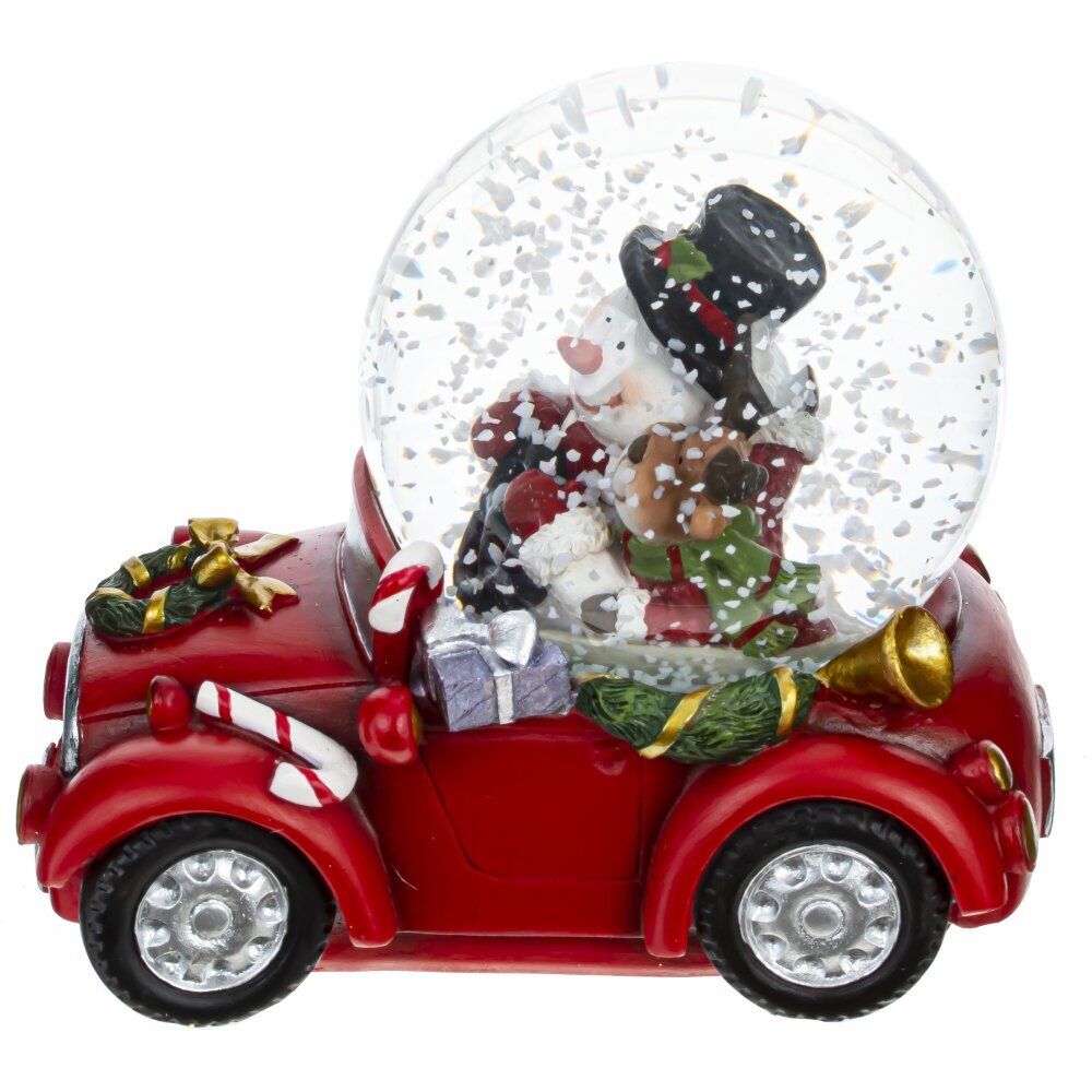 GAEM Фигурка декор в стекл шаре "Снеговик и Олень", D 7 см, L10,5 W7 H9 см