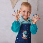 Фартук завязки 49х39 Динозавр (синий)