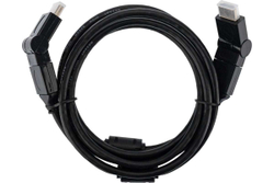 Кабель HDMI 1.4 REXANT Gold, 4К с фильтрами, штекер поворотный 360, 2 метра 17-6204-3