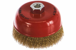 Щетка чашечная для УШМ (латунированная проволока 0,3 мм, 125мм) MIRAX 35142-125