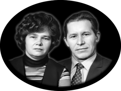 Горизонтальные портреты овальной формы для двоих на стеклокерамике