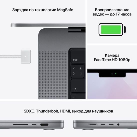 Apple MacBook Pro 16" M1 Pro (10c CPU/16c GPU/32/1Tb) «серый космос»