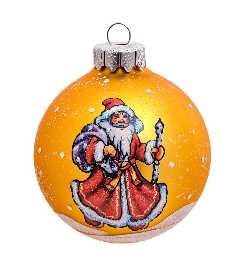 Элита НФШ-1308 Ел. украшение Шар «Дед Мороз» 80 мм