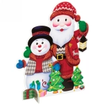 Украшение новогоднее «Дед Мороз и снеговик 37 см