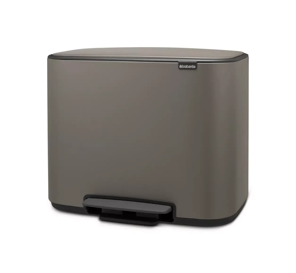 Brabantia - Контейнер для мусора Bo 3х11л с сегрегацией, платина / артикул   121067  / GTIN 8710755121067