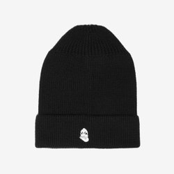 Beanie Hat Embroidered Logo Black