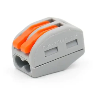 Клемма для проводов двухконтактная, 20 шт, тип WAGO (Ваго), соединительная для проводов