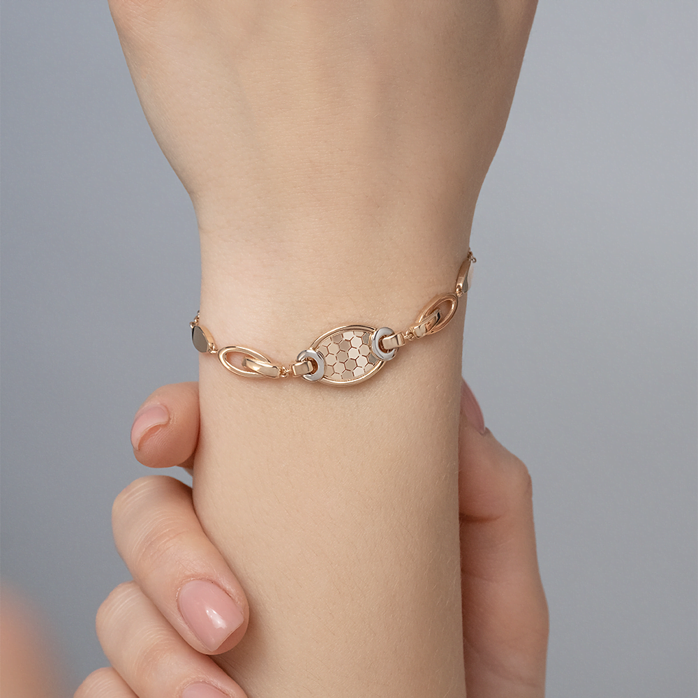 Браслет из комбинированного золота