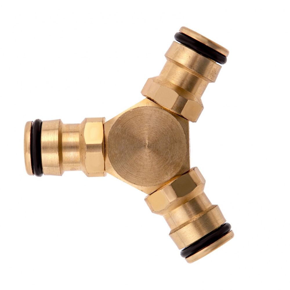 Тройник для разветвления или соединения, штуцерный, латунный Palisad ,66568