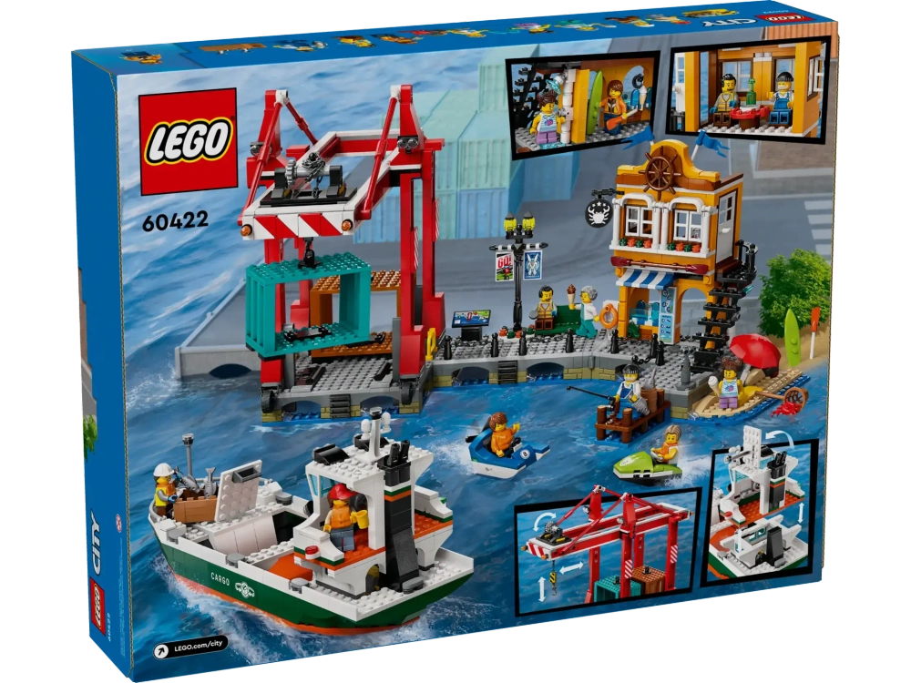 Конструктор LEGO City 60422 Приморская гавань с грузовым кораблем