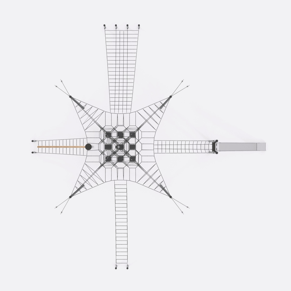 Пространственная канатная конструкция «PY-00.35» для уличных игровых площадок