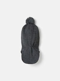 Шлем зимний из смесовой шерсти "Графит меланж"