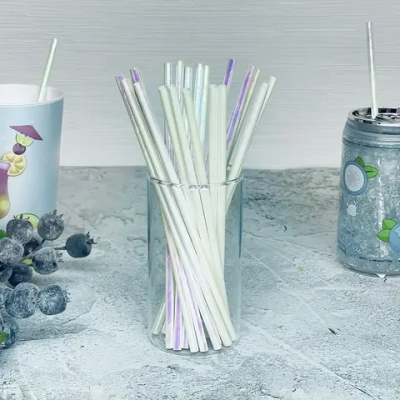 Трубочка для коктейля «Волшебство» 19,5 см d-6 мм (набор 25 шт), Перламутр