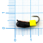 Мормышка Владимирская 343 "Гвоздик с желтым кубиком", с коронкой, 4мм, 1.6гр (10шт/уп)