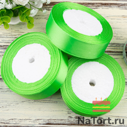 Лента атласная 25 мм (23 метра, цвет №52 Светло-зеленый)