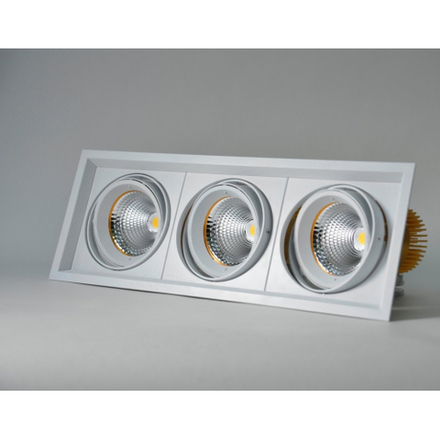 Светильник светодиодный встраиваемый Даунлайт ЭРА SKD-13-36-40K-W20 3х20Вт 4000K 5400Лм 390х150х110 5 лет гарантии