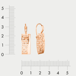Серьги для женщин из розового золота 585 пробы без вставки (арт. АСд876-3687)