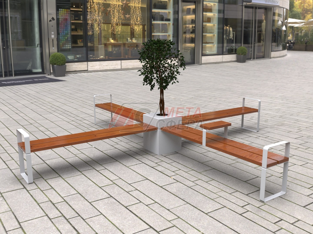 Скамейка CENTRAL Х-образная