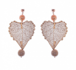 Серьги листья Ester Bijoux cottonwood F652C-R/34 BR