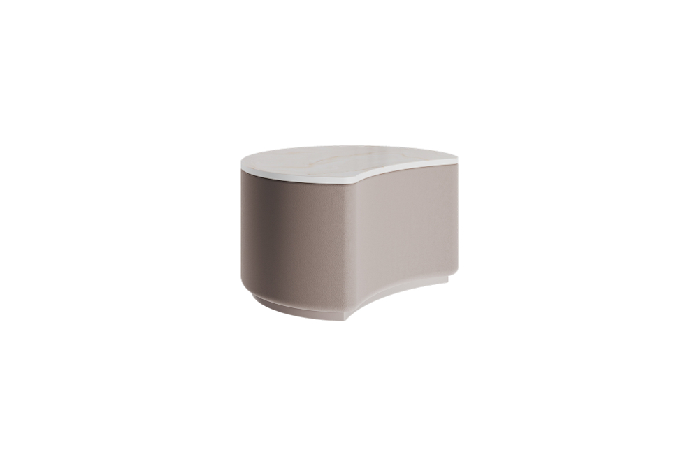 Столик Sun S, D 43 см высота 25 см (камень LC, бежевый)