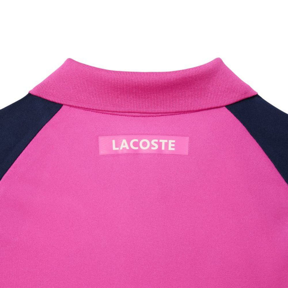 Мужское теннисное поло Lacoste Ultra Dry Colorblock Tennis - Розовый