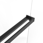 Душевая перегородка Волк-Ин (Walk-In) VSW-1HR100CLB, 1000*2000, черный, стекло прозрачное