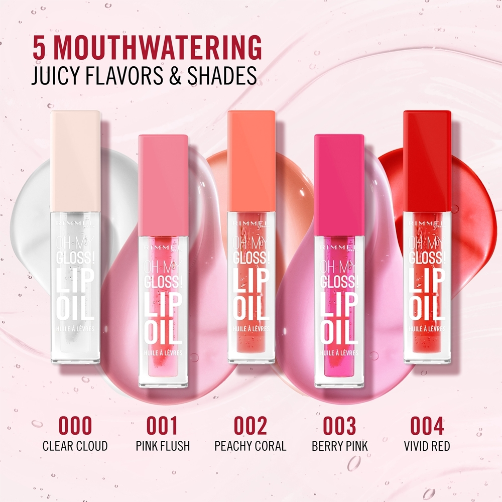 Rimmel Oh My Gloss! Lip Oil - увлажняющее масло для губ, 4,5 ml