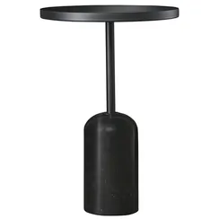 Журнальный столик Lars, Ø40х58 см, черный мрамор