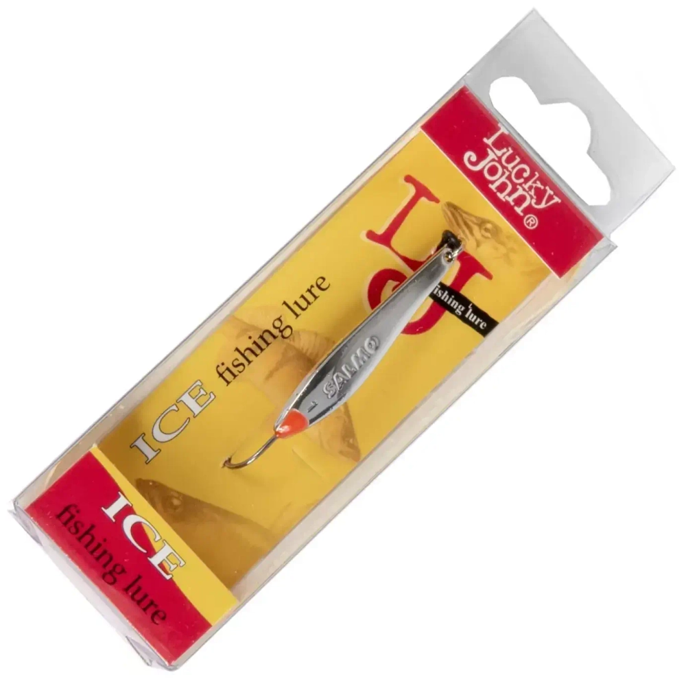 Блесна вертикальная зимняя Lucky John S-1 с впаянным одинарным крючком, блистер (31мм, 1.5гр)