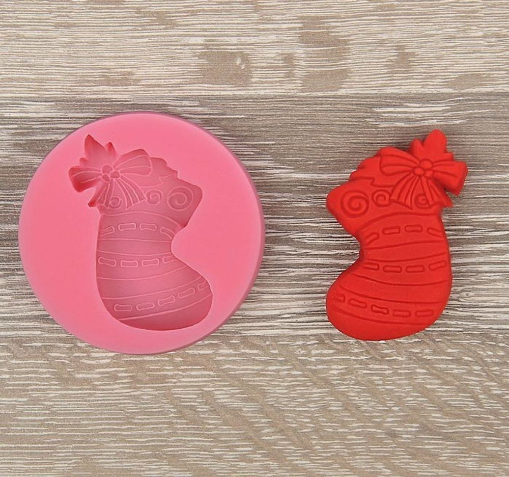 Молд новогодний "Новогодний носок" 6,5см