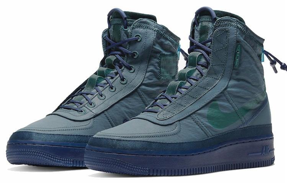 Кроссовки Nike Air Force 1 Shell Midnight Turquoise (Женская размерная сетка)