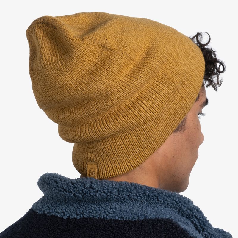 Вязаная шапка Buff Hat Knitted Jarn Ocher Фото 10