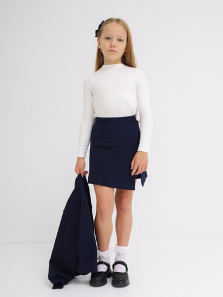 Юбка-шорты с запахом, синяя